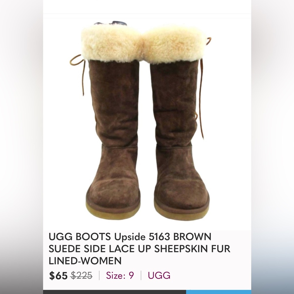 Ugg upside brown sheepskin boots
